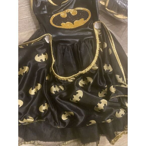 Batgirl Tutu Bat Girl Batman Superhero Fancy Dress Up Halloween SZ Small 5/6 KID - Picture 5 of 10